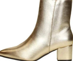 Sub55 Enkellaarsjes Hak Goudkleur Discount