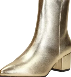 Sub55 Enkellaarsjes Hak Goudkleur Discount