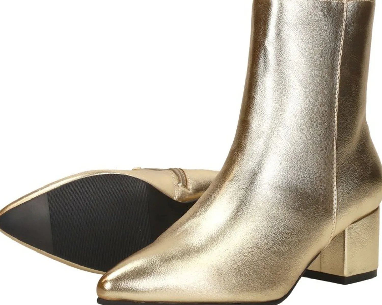 Sub55 Enkellaarsjes Hak Goudkleur Discount