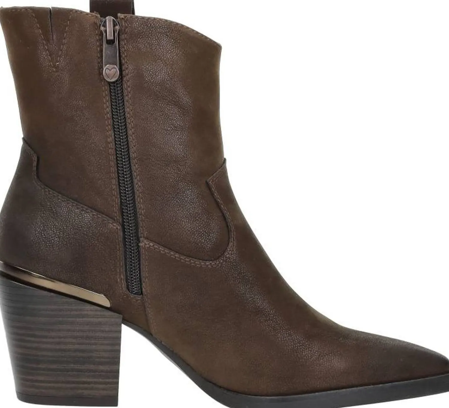 Marco Tozzi Enkellaarsjes Hak Cognac Discount