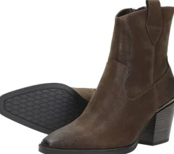Marco Tozzi Enkellaarsjes Hak Cognac Discount