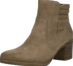 Rieker Enkellaarsjes Hak Beige Fashion