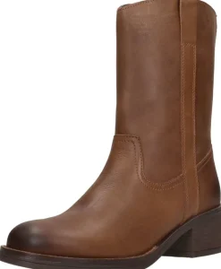 Sub55 Enkellaarsjes Hak Cognac Sale