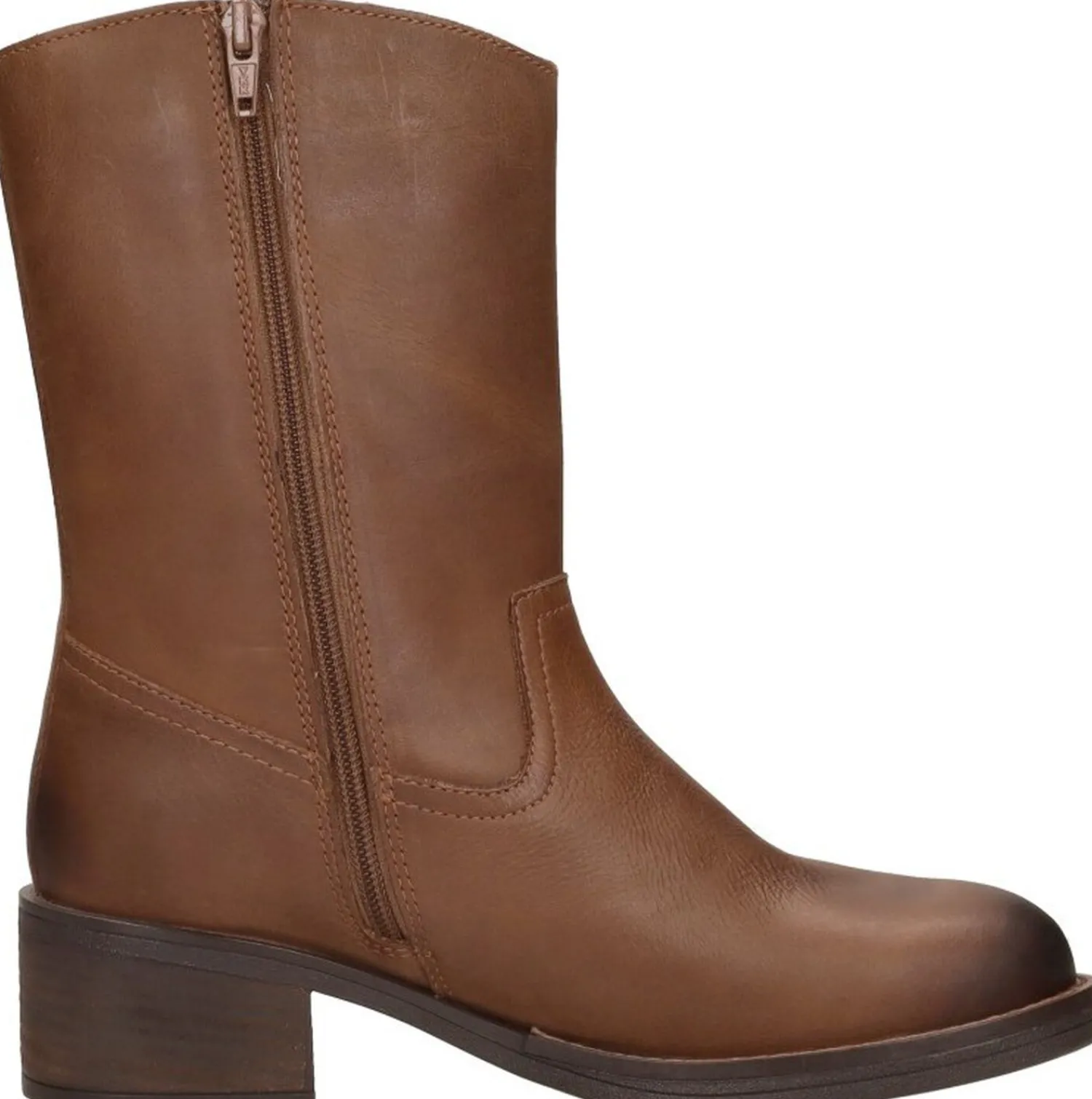 Sub55 Enkellaarsjes Hak Cognac Sale