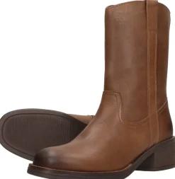 Sub55 Enkellaarsjes Hak Cognac Sale