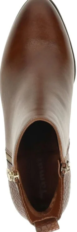 Tamaris Enkellaarsjes Hak Cognac New