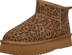 Shoecolate Enkellaarsjes Plat Cognac Online