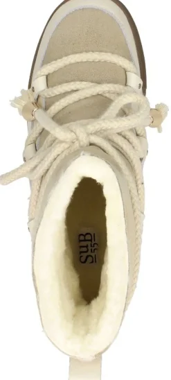 Sub55 Enkellaarsjes Plat Beige Discount