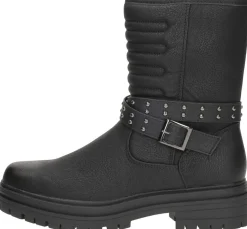 Sub55 Enkellaarsjes Plat Zwart Outlet
