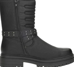 Sub55 Enkellaarsjes Plat Zwart Outlet