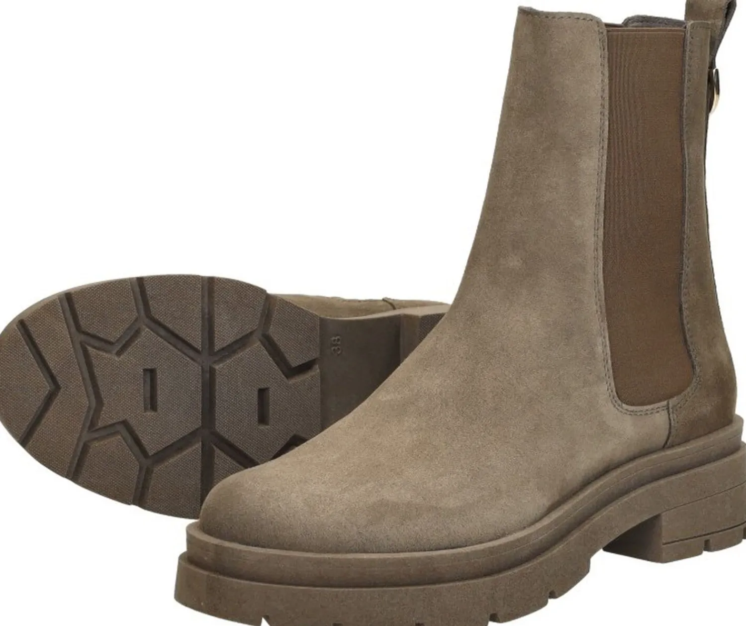 Red Rag Enkellaarsjes Plat Taupe Fashion