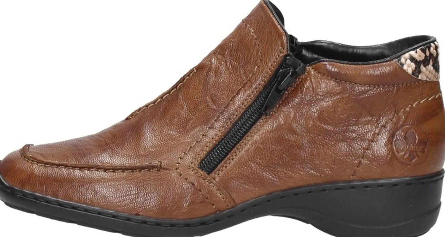 Rieker Enkellaarsjes Plat Cognac Discount