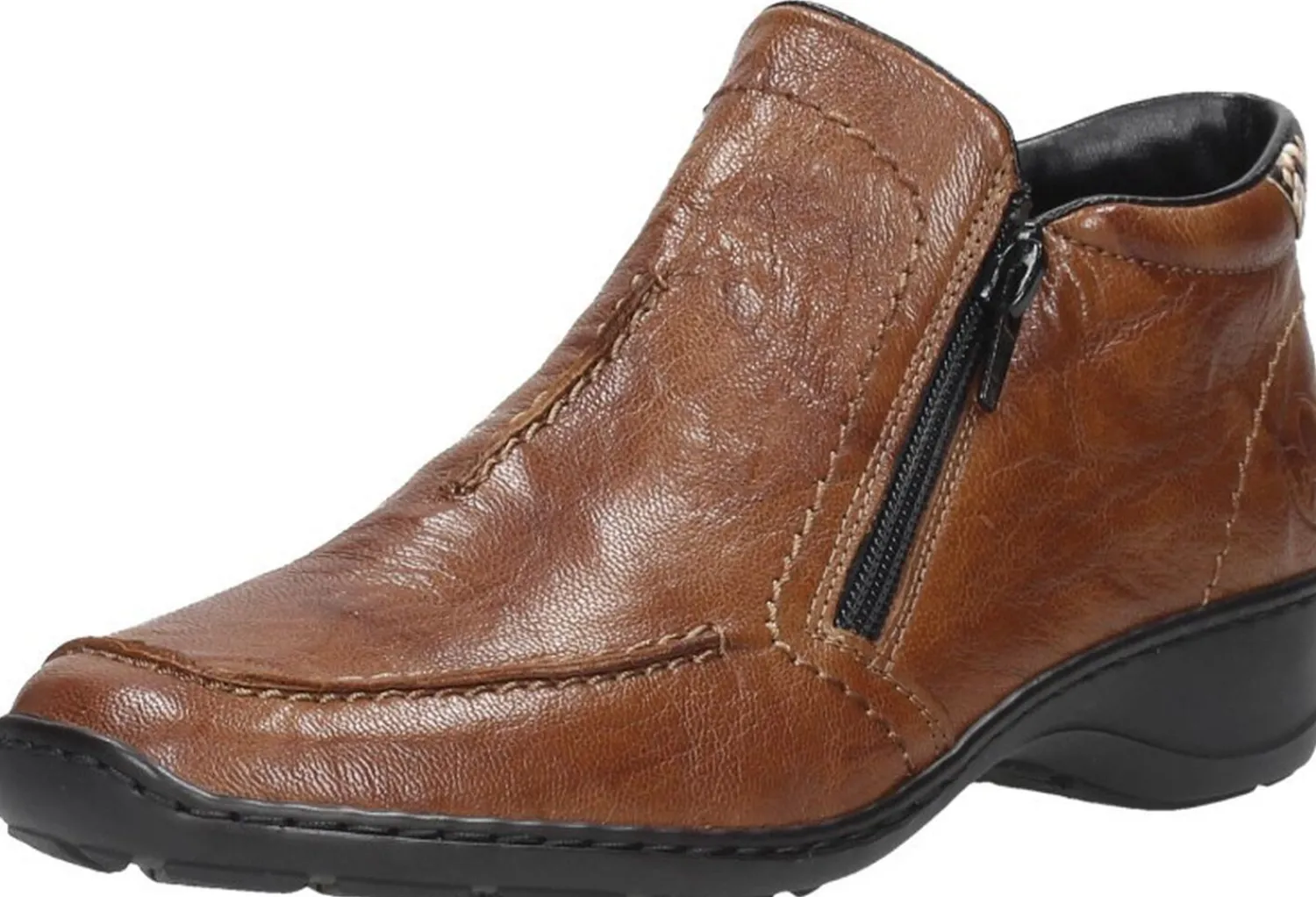 Rieker Enkellaarsjes Plat Cognac Discount