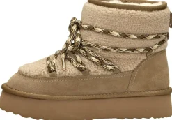 Shoecolate Enkellaarsjes Plat Taupe Discount