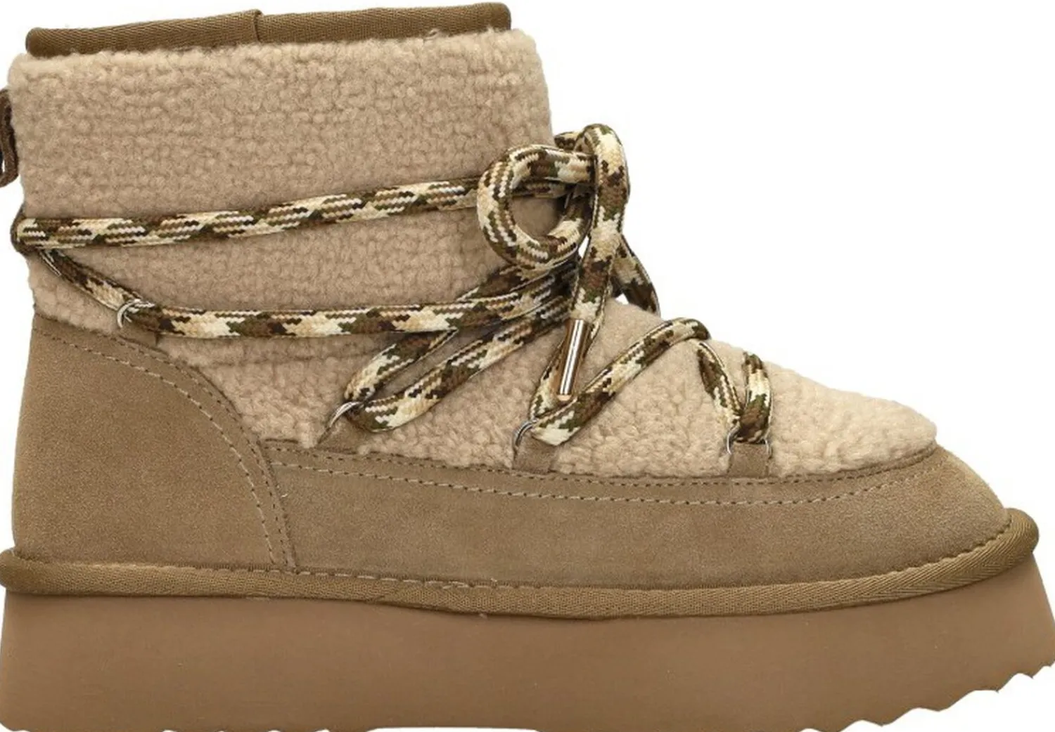 Shoecolate Enkellaarsjes Plat Taupe Discount