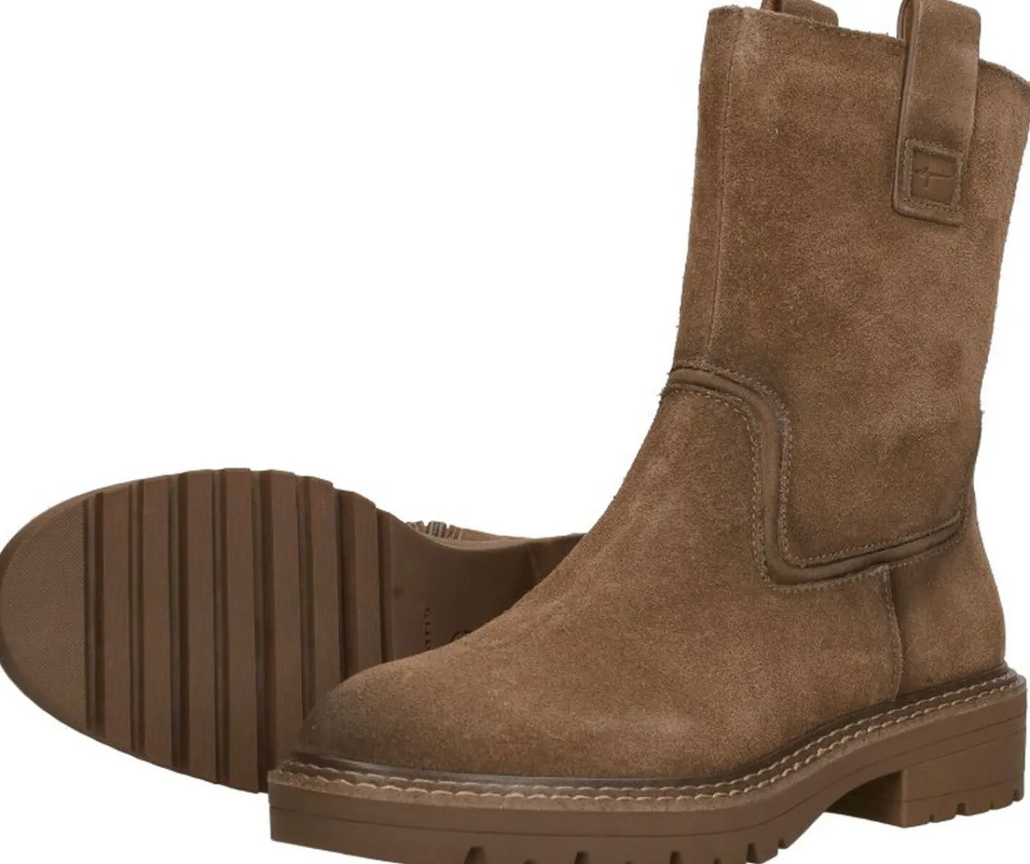 Tamaris Enkellaarsjes Plat Cognac Clearance