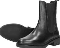 Sub55 Enkellaarsjes Plat Zwart Discount