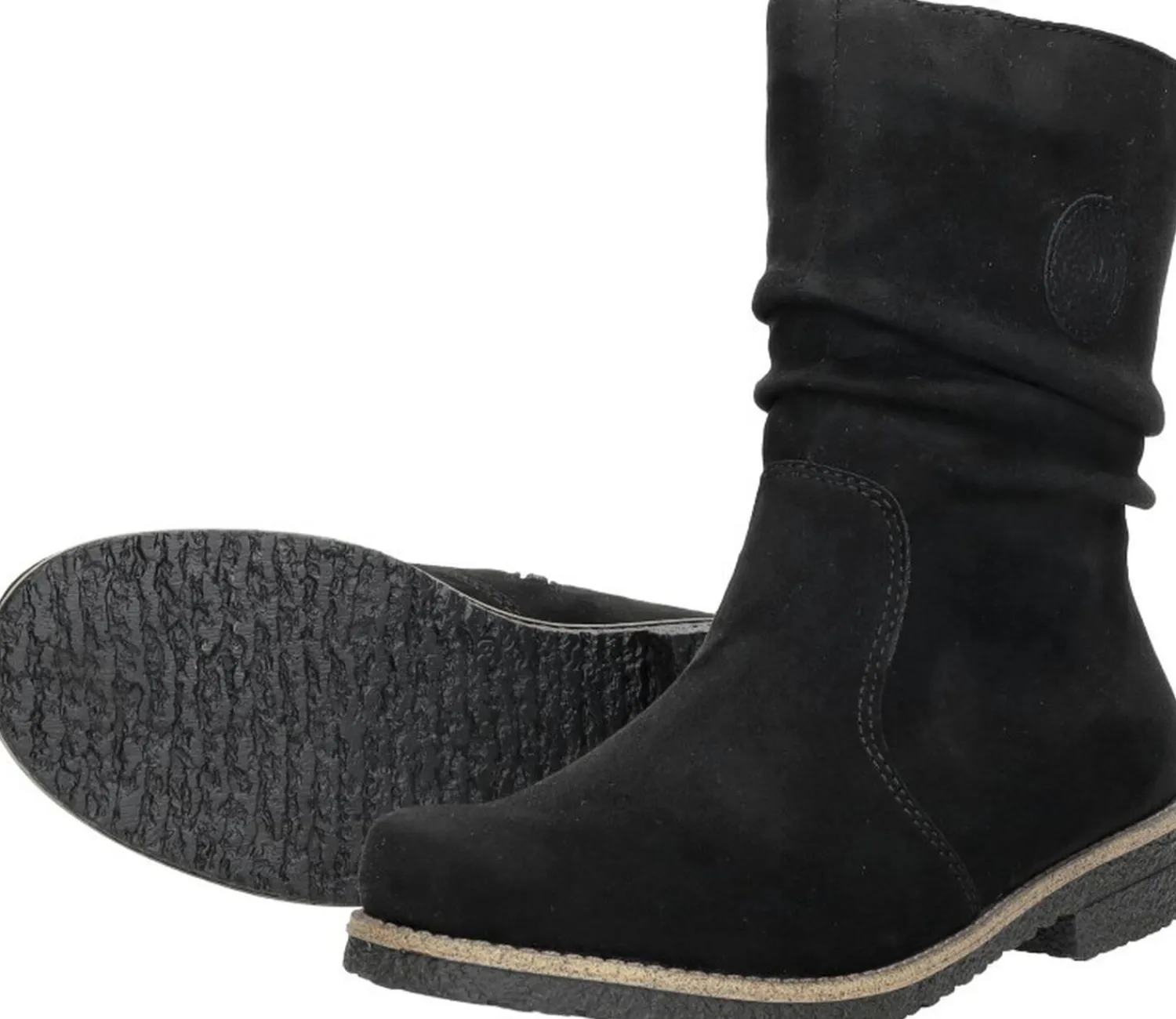 Rieker Enkellaarsjes Plat Zwart Fashion