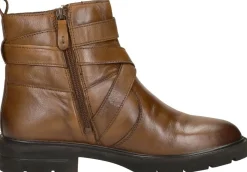Sub55 Enkellaarsjes Plat Cognac Outlet