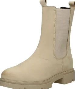 Sub55 Enkellaarsjes Plat Beige Sale
