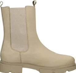 Sub55 Enkellaarsjes Plat Beige Sale