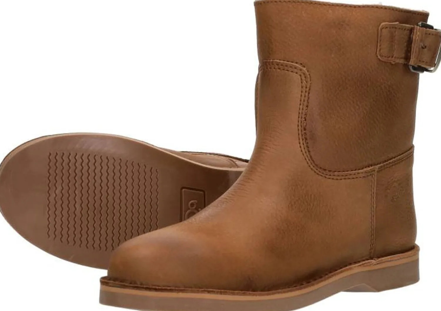 Aqa Enkellaarsjes Plat Cognac New