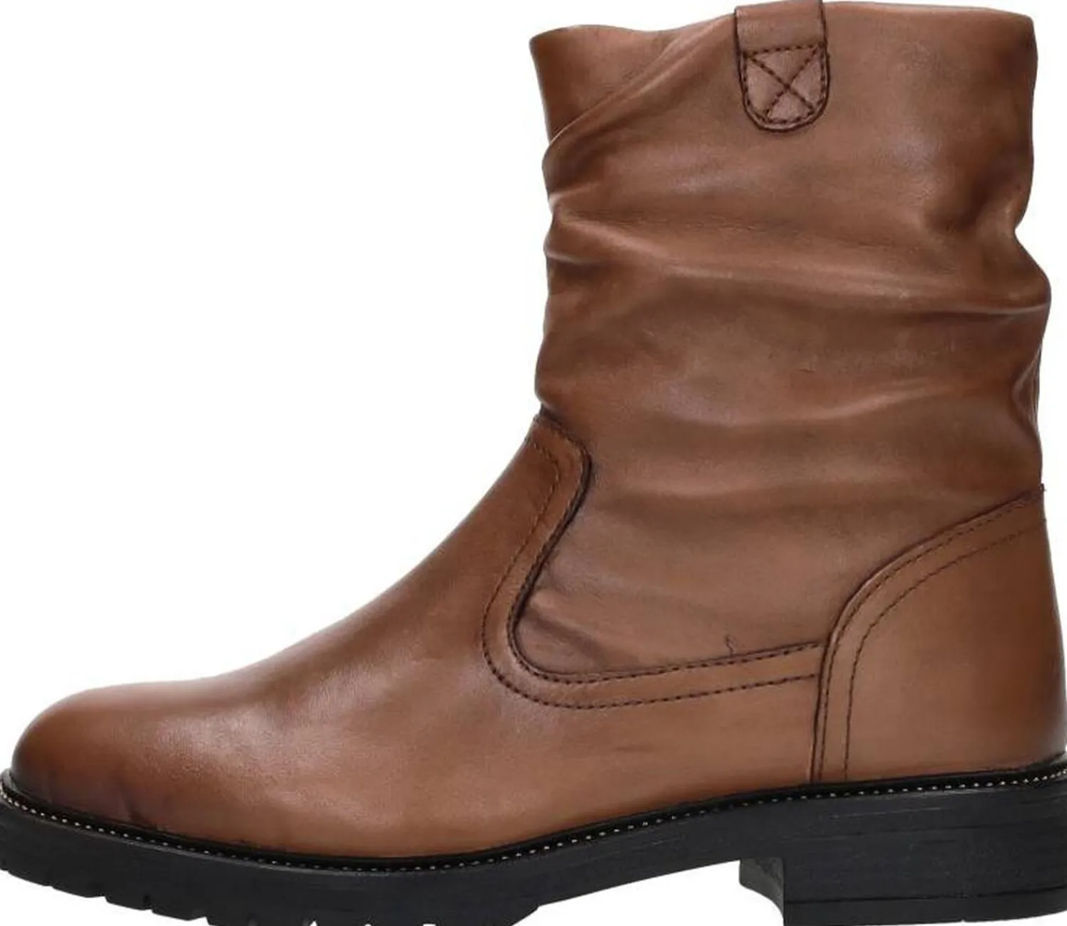 Sub55 Enkellaarsjes Plat Cognac Outlet