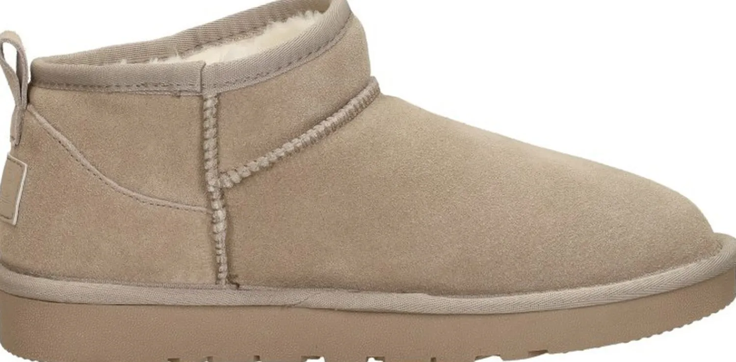 Sub55 Enkellaarsjes Plat Beige Outlet