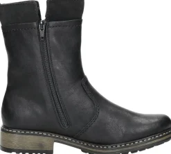 Rieker Enkellaarsjes Plat Zwart Discount