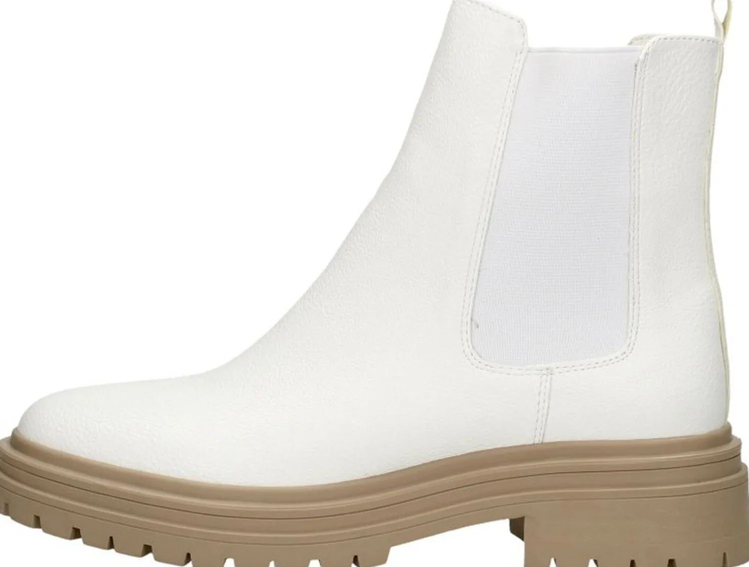 Sub55 Enkellaarsjes Plat Gebroken wit Fashion