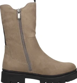 Marco Tozzi Enkellaarsjes Plat Beige Clearance