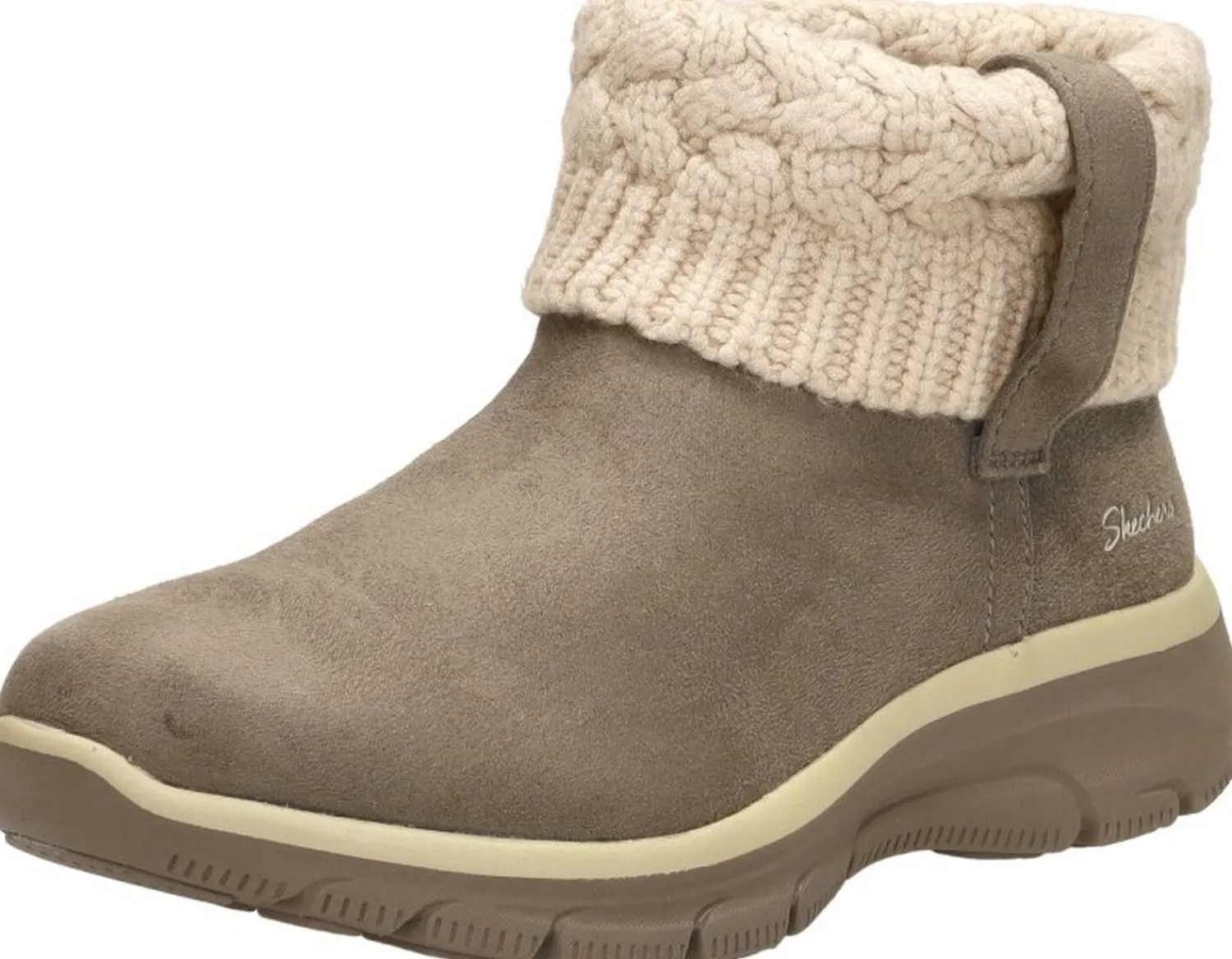 Skechers Enkellaarsjes Plat Taupe New