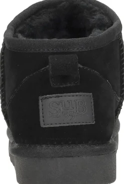 Sub55 Enkellaarsjes Plat Zwart New