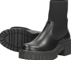 Posh By Poelman Enkellaarsjes Plat Zwart Best