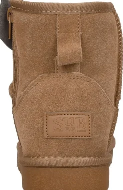 Sub55 Enkellaarsjes Plat Cognac Outlet