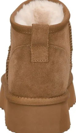 Shoecolate Enkellaarsjes Plat Cognac Sale