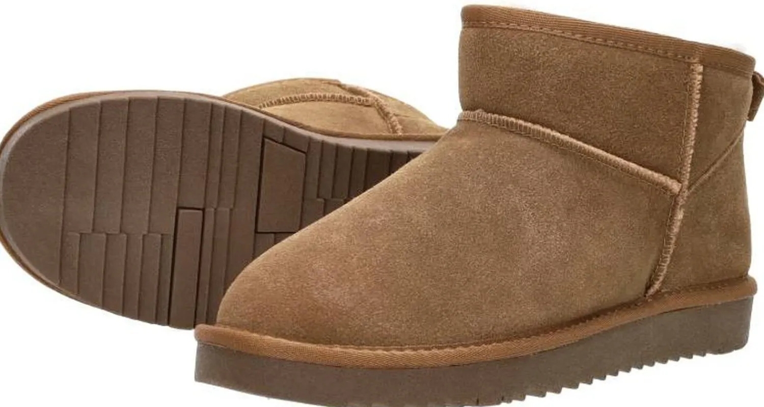 Sub55 Enkellaarsjes Plat Cognac Fashion