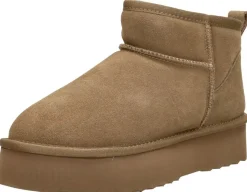 Shoecolate Enkellaarsjes Plat Taupe Online