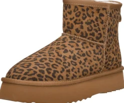 Shoecolate Enkellaarsjes Plat Cognac Sale