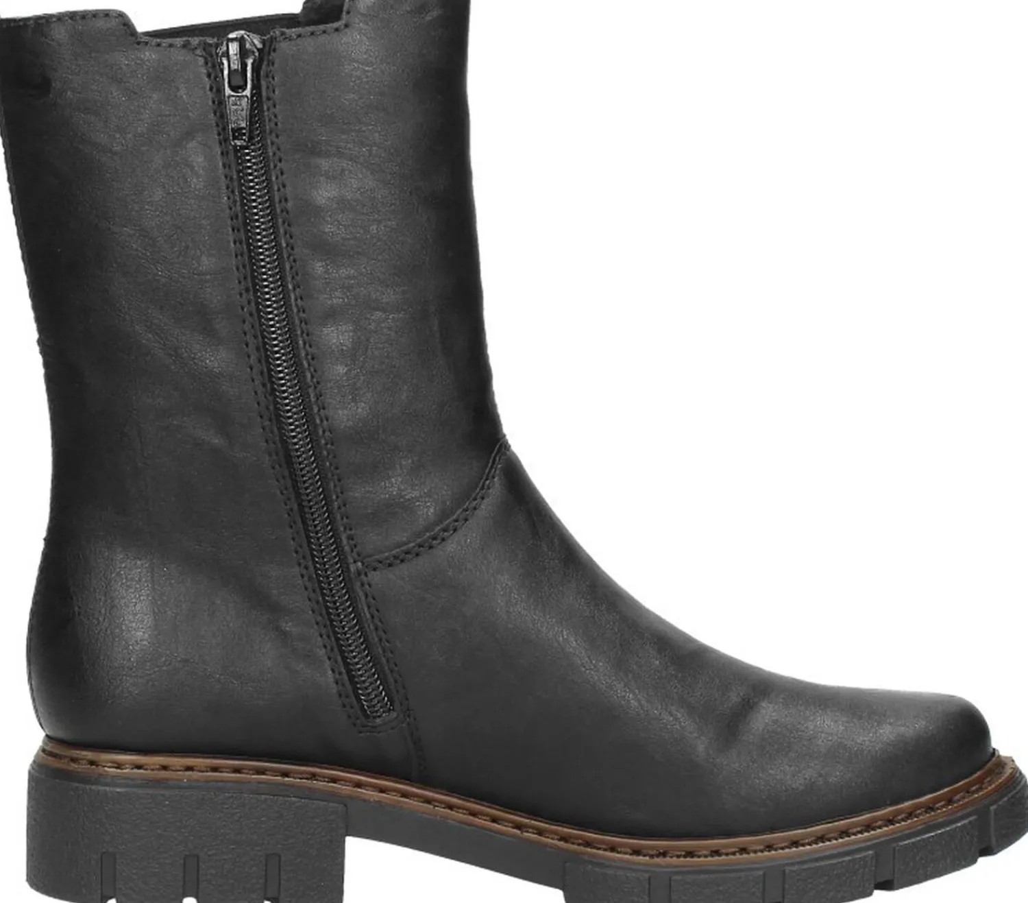 Rieker Enkellaarsjes Plat Zwart Outlet