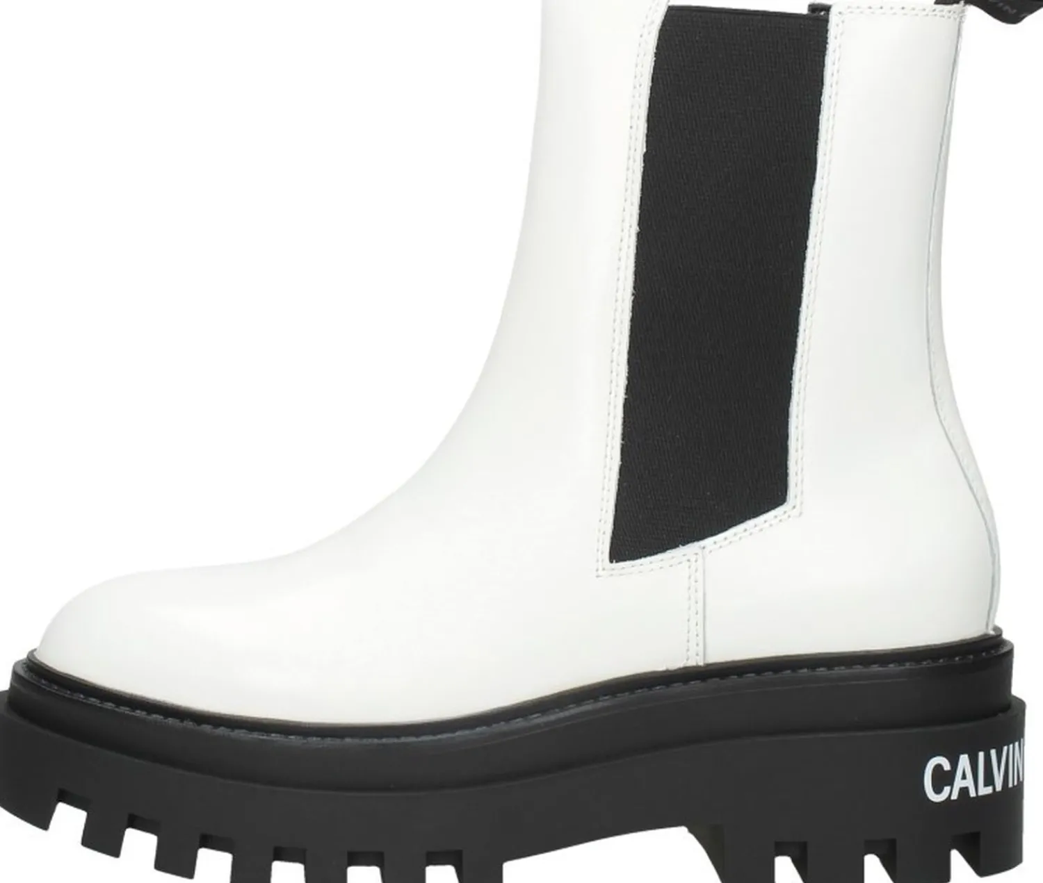 Calvin Klein Flatform Mid Chelsea Boot Wit New