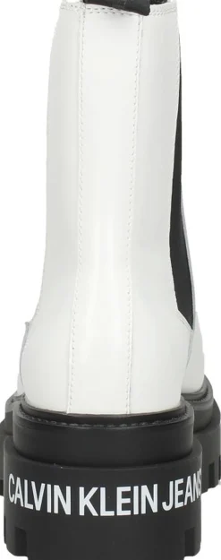 Calvin Klein Flatform Mid Chelsea Boot Wit New