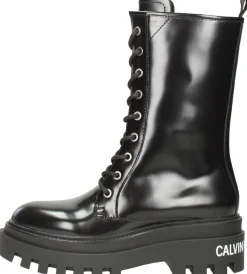 Calvin Klein Flatform Mid Lace Up Boot Zwart Discount