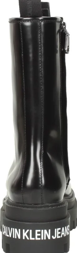 Calvin Klein Flatform Mid Lace Up Boot Zwart Discount