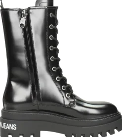 Calvin Klein Flatform Mid Lace Up Boot Zwart Discount