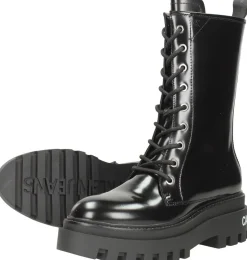 Calvin Klein Flatform Mid Lace Up Boot Zwart Discount
