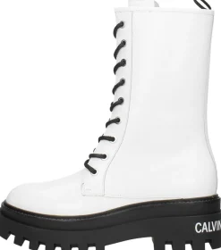 Calvin Klein Flatform Mid Lace Up Boot Wit Online