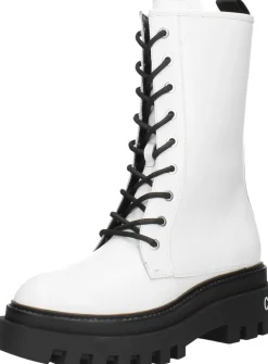 Calvin Klein Flatform Mid Lace Up Boot Wit Online