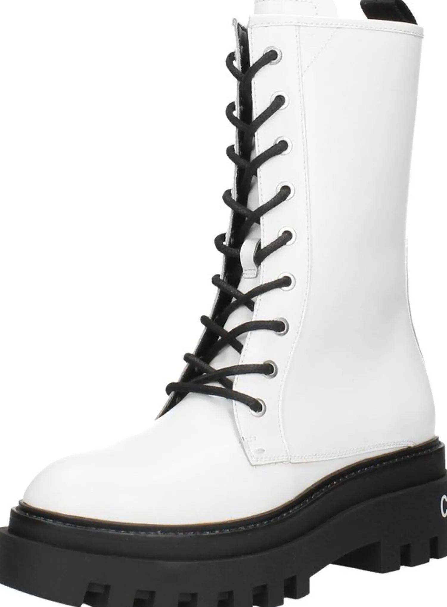 Calvin Klein Flatform Mid Lace Up Boot Wit Online