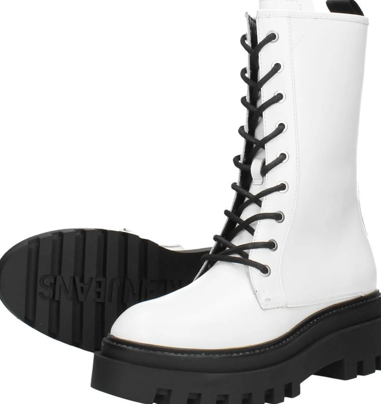 Calvin Klein Flatform Mid Lace Up Boot Wit Online
